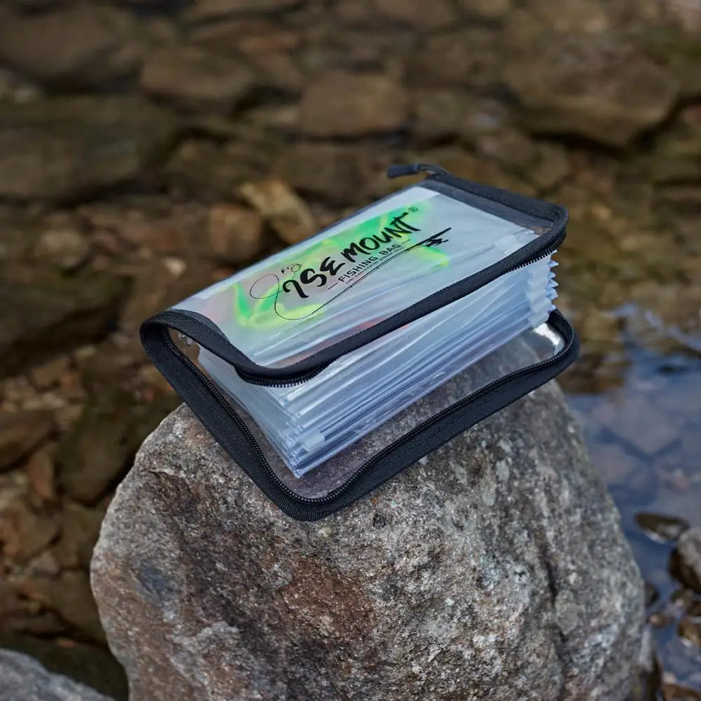 Waterproof PVC Fishing Lure Bag Transparent Fake Bait Storage Case Partitioned Tackle Organizer Pouch For Fishing Accessories