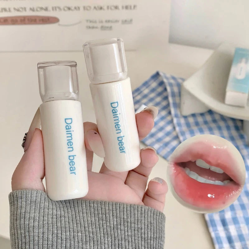 DaiMenBear Blue Oxygen Mirror Lip Gloss pseudo-natural Whitening for autumn and winter girls