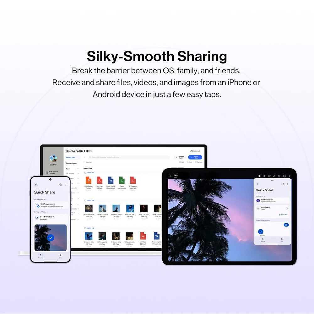 Global Version OnePlus Pad GO 2 8+128GB WiFi,8+256 5G,12.1 inches 2.8k Display,10,050mAh 33W,OxygenOS 16,Wi-Fi 6,Bluetooth 5.4