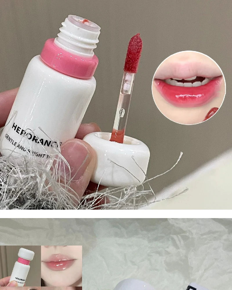 Herorange Glossy Lip Gloss Hydrating Watery Plump Lips Long Lasting for Autumn Winter