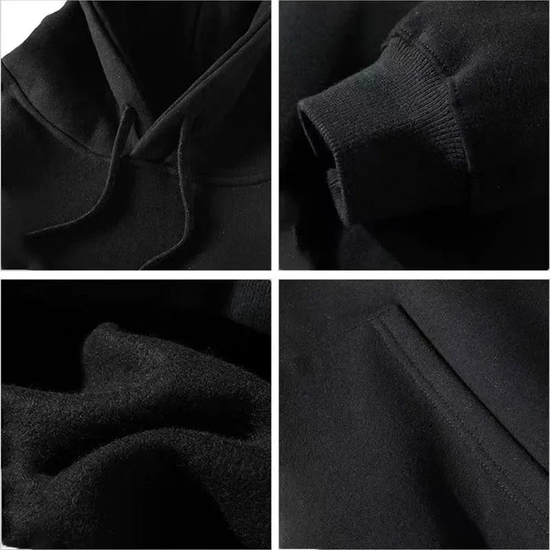 Men's INZER high-end Design black sweatshirt - A round-neck hoodie carefully crafted for weightlifting enthusiasts