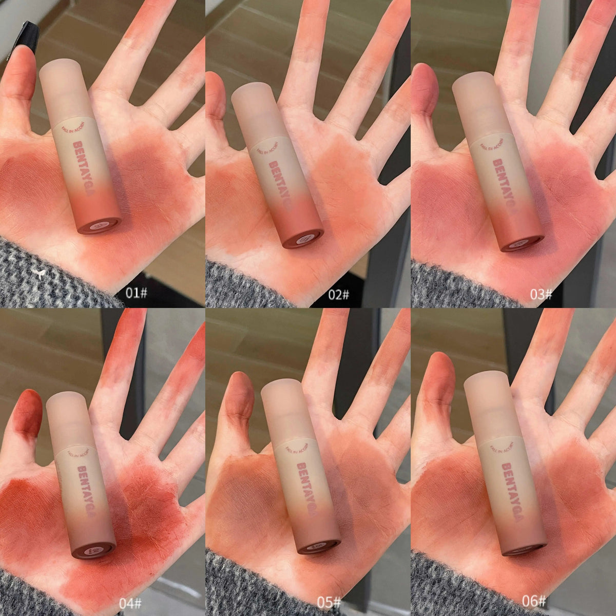 Reddish-brown Stain Lip Mud Waterproof Long-lasting Easy To Wear Velvet Lip Gloss Autumn/Winter Ambience Korean Makeup Lip Tint
