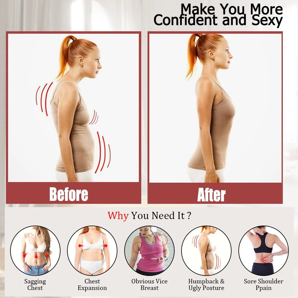 Posture Corrector for Men & Women (1PC) - Adjustable Back Brace for Shoulder Pain Relief & Instant Posture Improvement