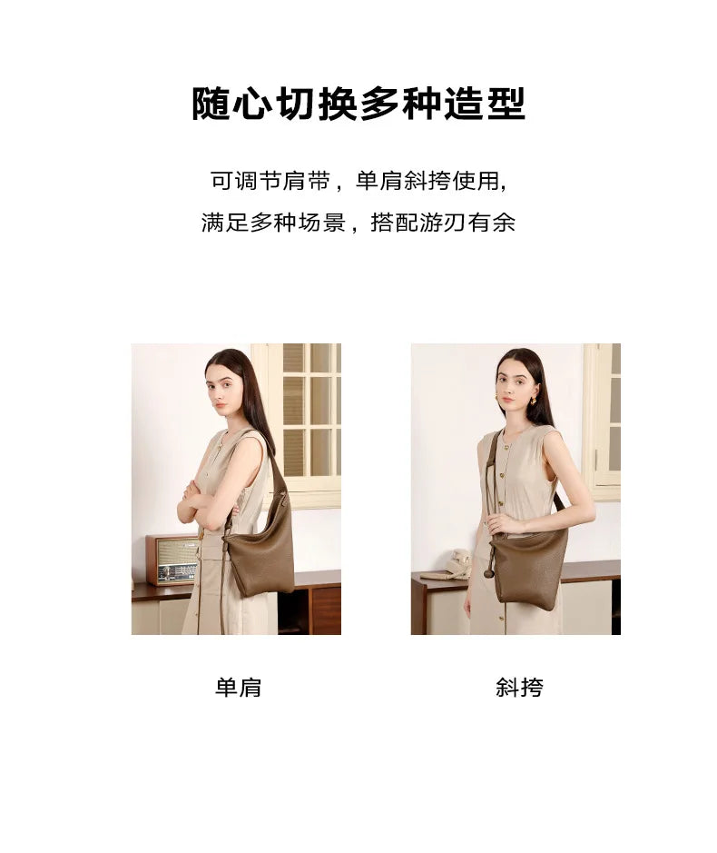 YANATARI Genuine Leather Bag Handbags Shoulder Bag Tote Bags for Women Shopping Bag Luxury Bag Autumn/Winter Collection 2026