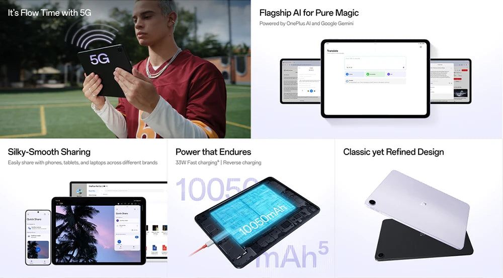 Global Version OnePlus Pad GO 2 8+128GB WiFi,8+256 5G,12.1 inches 2.8k Display,10,050mAh 33W,OxygenOS 16,Wi-Fi 6,Bluetooth 5.4