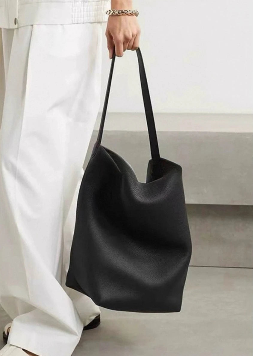 Minimalist Bucket Handbag Tote Bag PU Leather Commuter Shoulder Bag Large Capacity Autumn Winter Fashion Simple Women's Bag