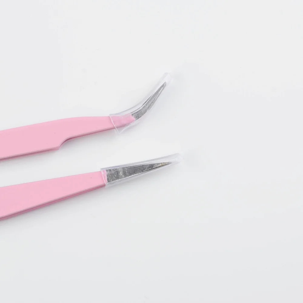 1pcs Lash Tweezers False Eyelash Extension Clip Pliers Eyebrow Tweezers For Hair Nail Art Soldering Lash Tongs Makeup Tools
