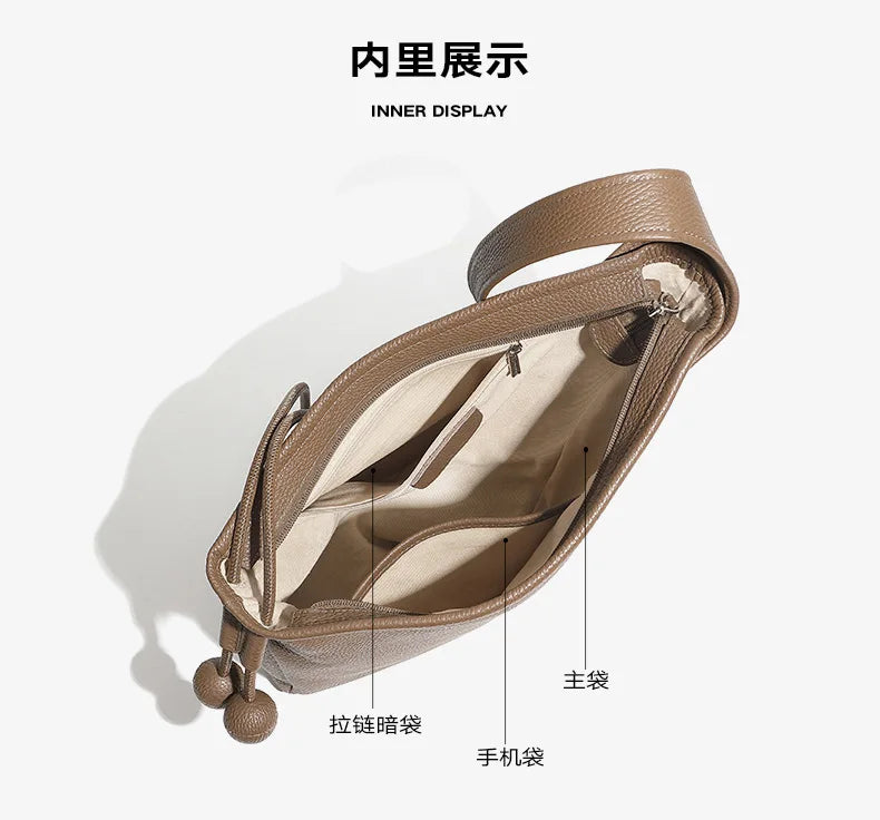 YANATARI Genuine Leather Bag Handbags Shoulder Bag Tote Bags for Women Shopping Bag Luxury Bag Autumn/Winter Collection 2026