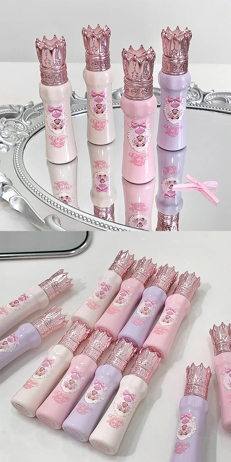 Gege Bear Silky Matte Velvet Lip Mud Moisturizing Non Drying Smooth Long-Lasting Lip Glaze Reddish-brown Autumn&winter Lip Gloss