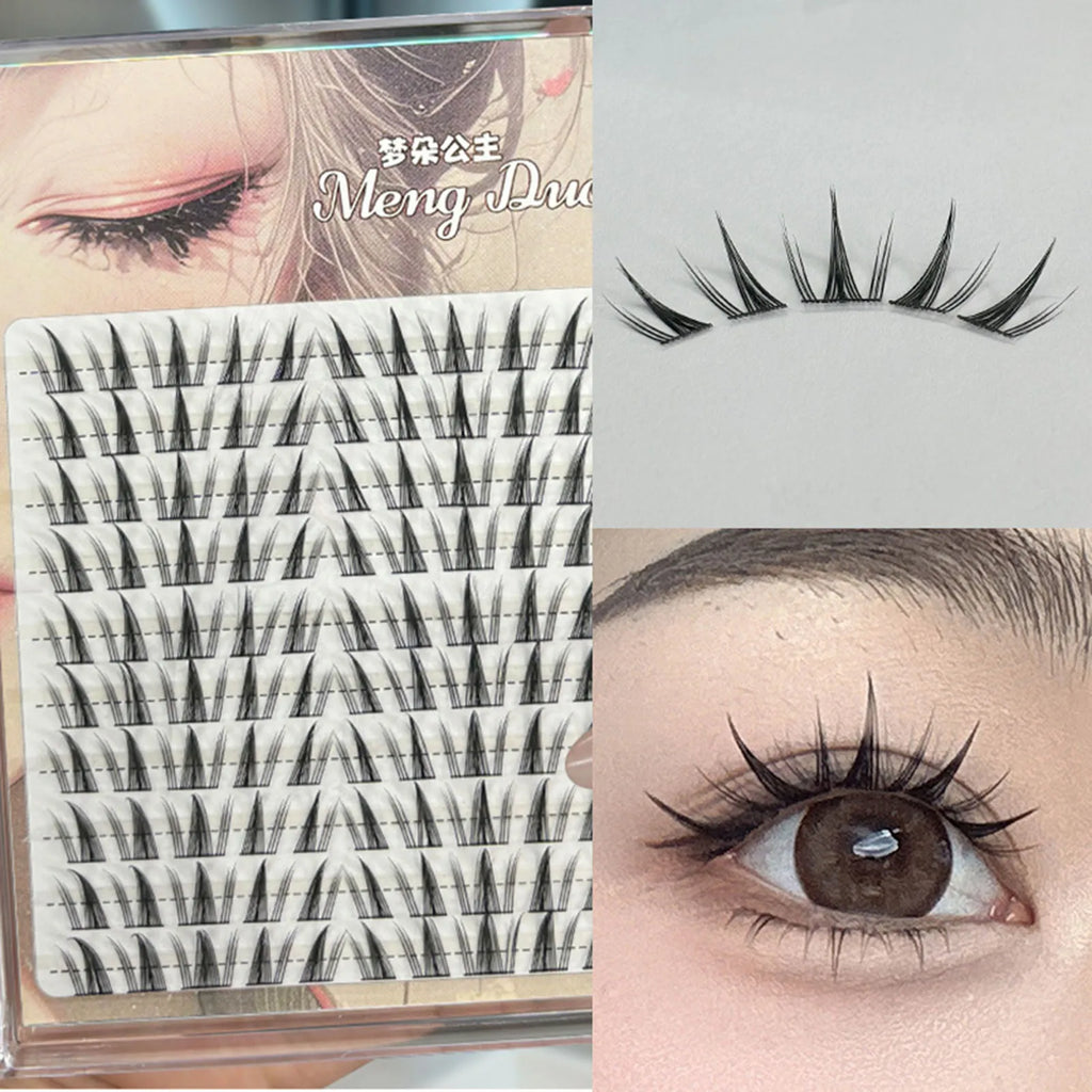 60/100pcs 3D Eyelash Extensions Curling Up Volume False Eyelashes DIY Cosplay Makeup for Women and Girls Cosmetic Supplies