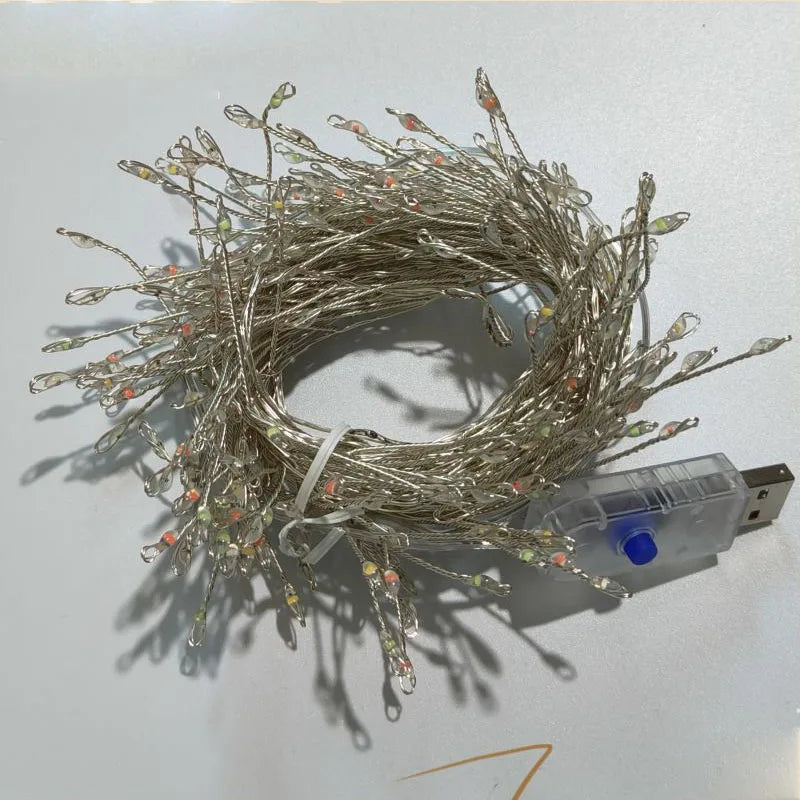 LED Firecracker String Lights Christmas Tree Lights Garland Fairy Light for Wedding Party Christmas Outdoor Decorations 2026