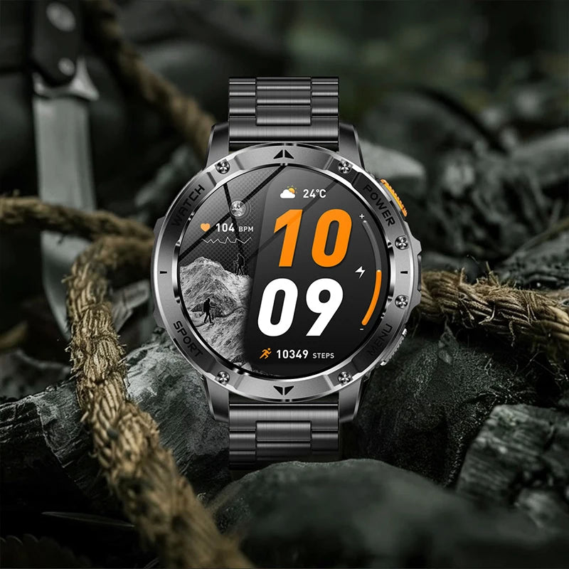 Smart Watch 1.7'' IPS Screen 1400mAh Battery IPX8 Waterproof 120+ Sports SOS LED BT Call Heart Rate Monitor Men Women