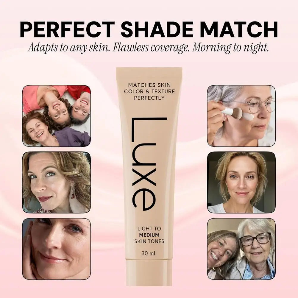 Luxe Skin Tone Matching Concealer Foundation, Waterproof Full Coverage Makeup to Hide Blemishes & Even Skin Tone Long Lasting