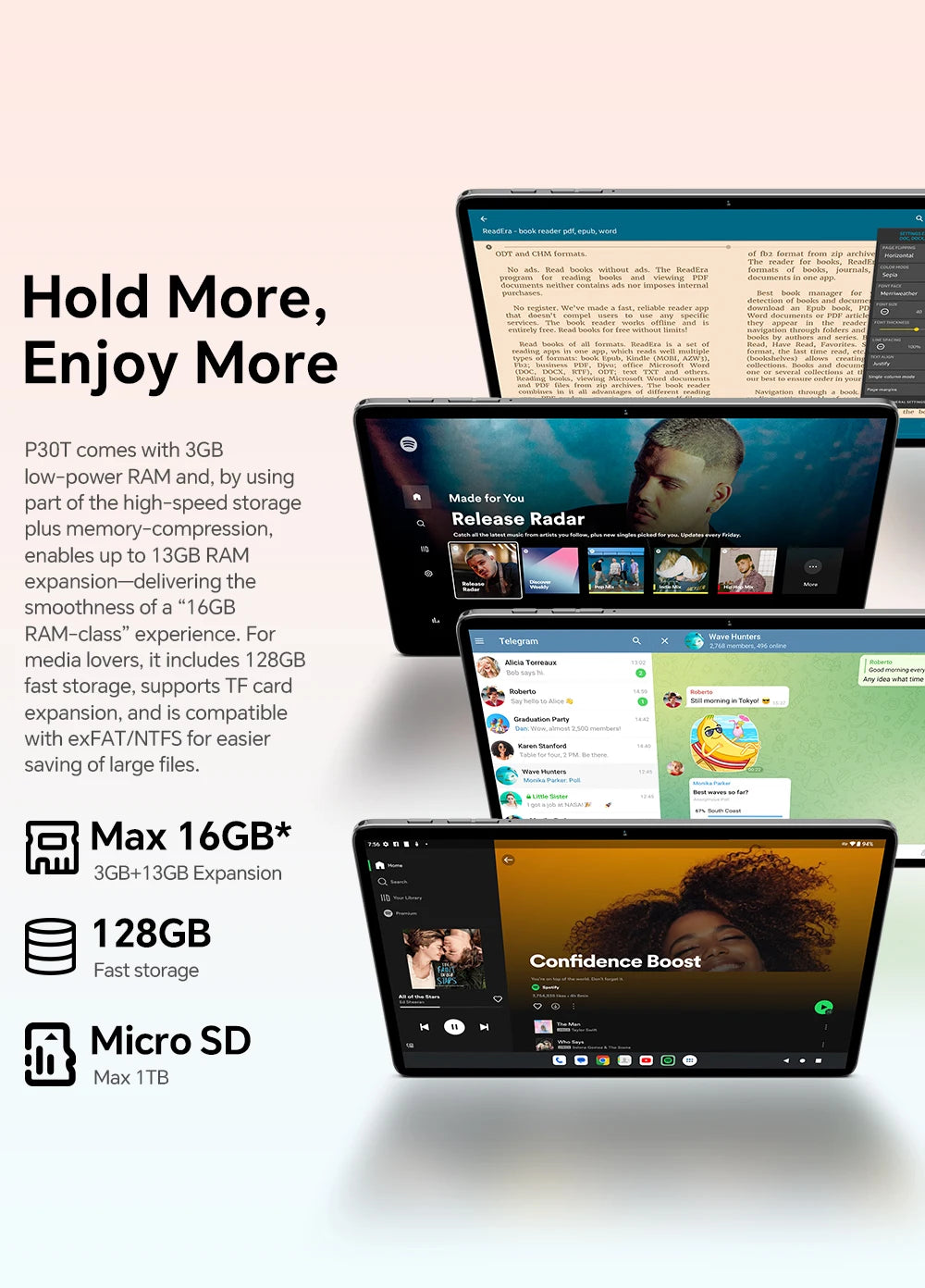 Teclast P30T Set 10.1" Tablet Android 16 Unisoc 8-core Max 16GB(3GB+13GB Expansion) RAM 128GB ROM 6000mAh Keyboard/Case/Mouse/Stylus/Headphone/Stand
