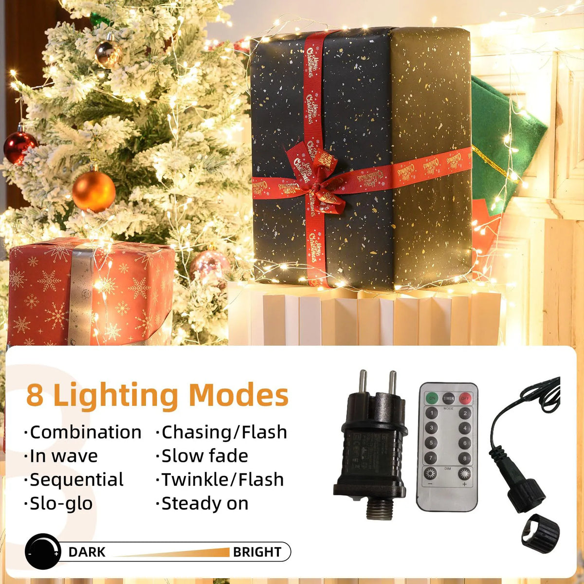 LED Firecracker String Lights Christmas Tree Lights Garland Fairy Light for Wedding Party Christmas Outdoor Decorations 2026