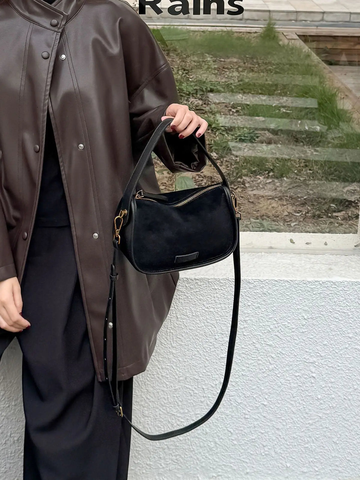 Genuine Matte Cowhide Women's Bag Autumn Winter, Elegant Soft Ladies Handle Bag, Fashion Versatile Shoulder Crossbody Handbag