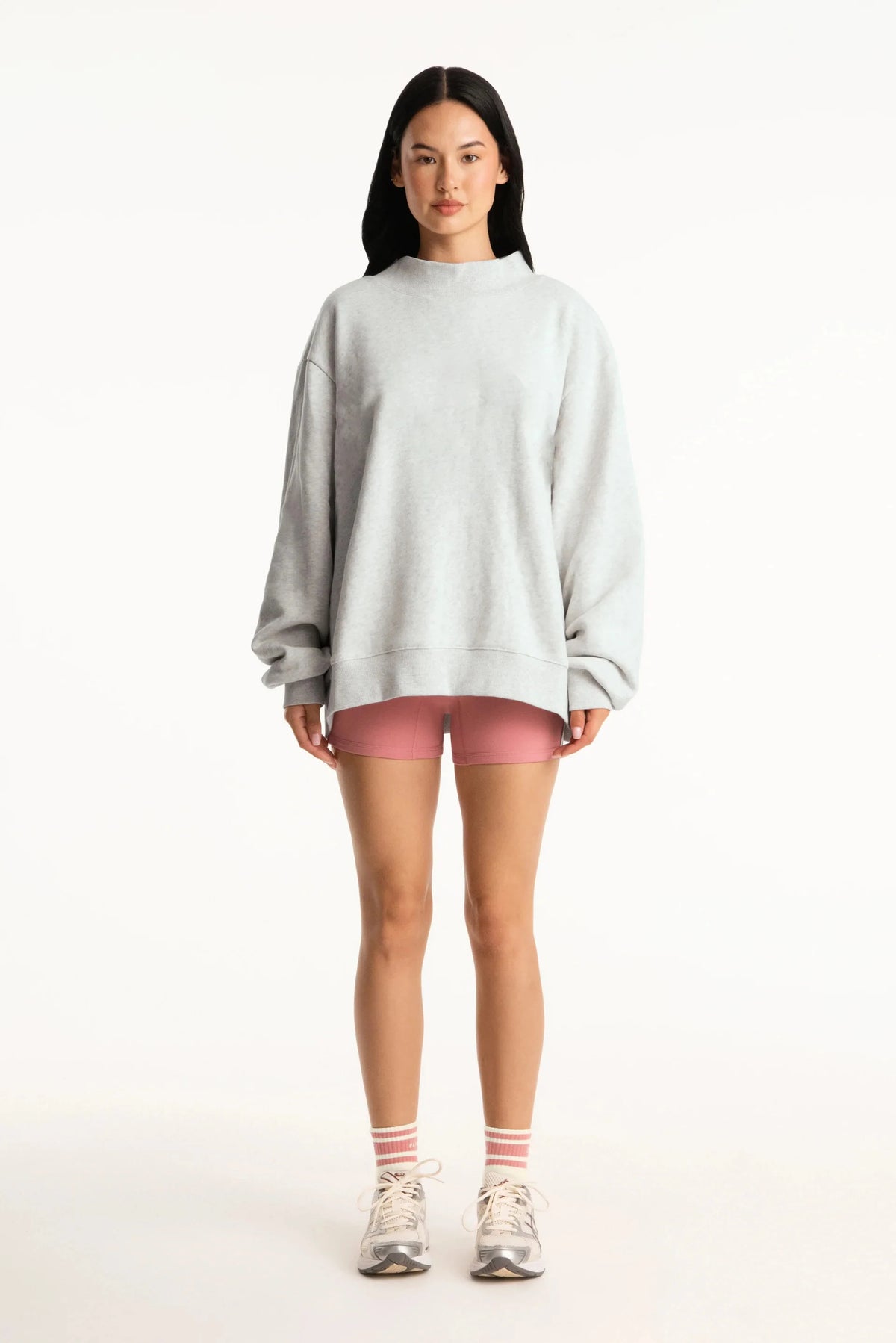 Women's Half High Collar Solid Sweatshirt Loose Knitted Pullover Soft Top Women Breathable  Warm Flexible Casual Spring Autumn T