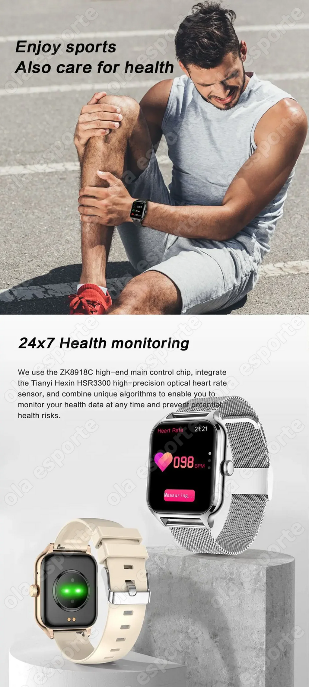 2026 Smart Watch For Android IOS Watches 2.01inch HD Display Bluetooth Call Message Alert Music Sports Smartwatch Men Women Gift