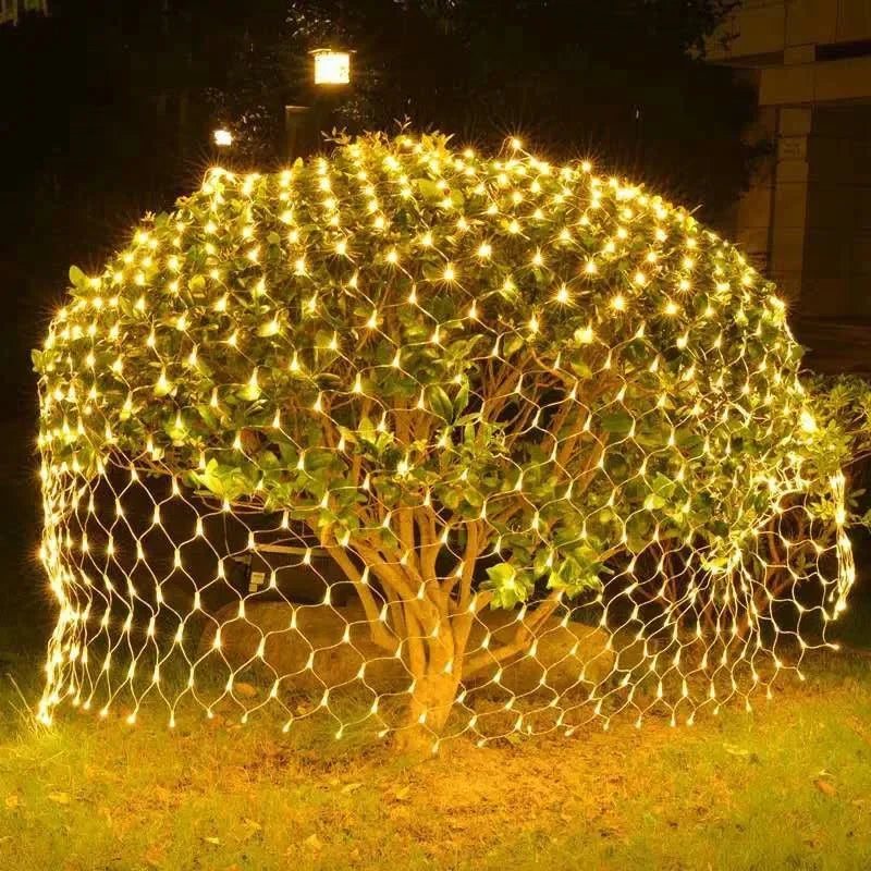 Christmas Decorations Lamp LED Fishing Net Light Outdoor Waterproof Street Tree Decoration Light Wedding Festival Mesh Light