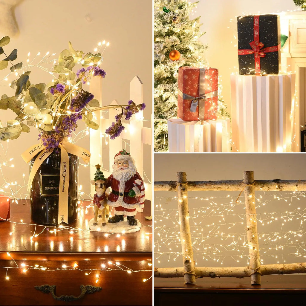 LED Firecracker String Lights Christmas Tree Lights Garland Fairy Light for Wedding Party Christmas Outdoor Decorations 2026