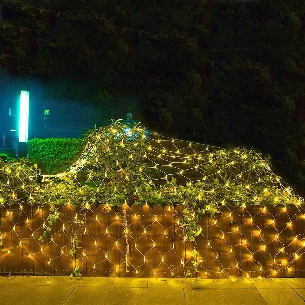 Christmas Decorations Lamp LED Fishing Net Light Outdoor Waterproof Street Tree Decoration Light Wedding Festival Mesh Light