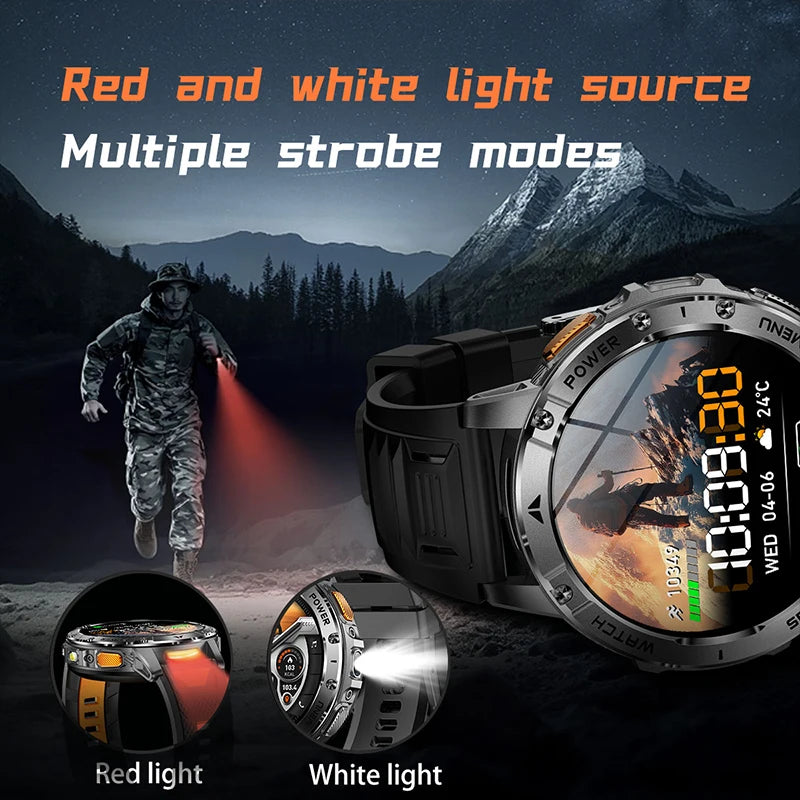 Smart Watch 1.7'' IPS Screen 1400mAh Battery IPX8 Waterproof 120+ Sports SOS LED BT Call Heart Rate Monitor Men Women