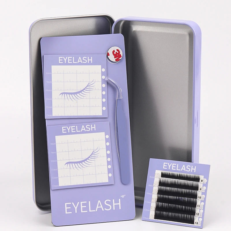 Magnetic False Eyelash Glue Cup Tweezers Holder Soft Anti Fall Board Pallet Specialized Eyelash Extension Tools Kit Box Plate DI