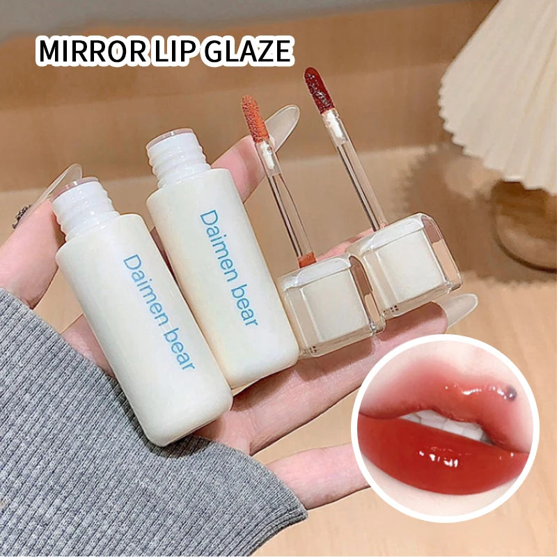 DaiMenBear Blue Oxygen Mirror Lip Gloss pseudo-natural Whitening for autumn and winter girls