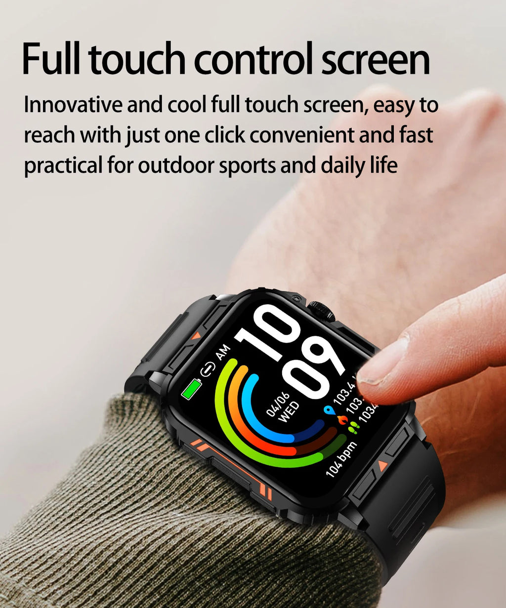 New Smartwatch 1.95 Inch Screen Health Monitoring Watches Android IOS IP68 Waterproof  Sport Fitness Smart Watch For Men Women