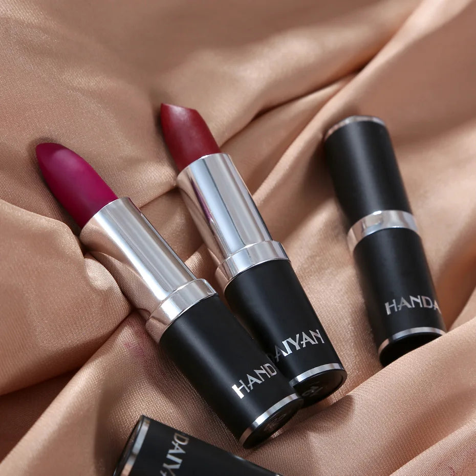 12-Color Matte Velvet Lipstick Long-Lasting Waterproof Non-Stick Cup Does Not Fall Color Lipstick Lipstick