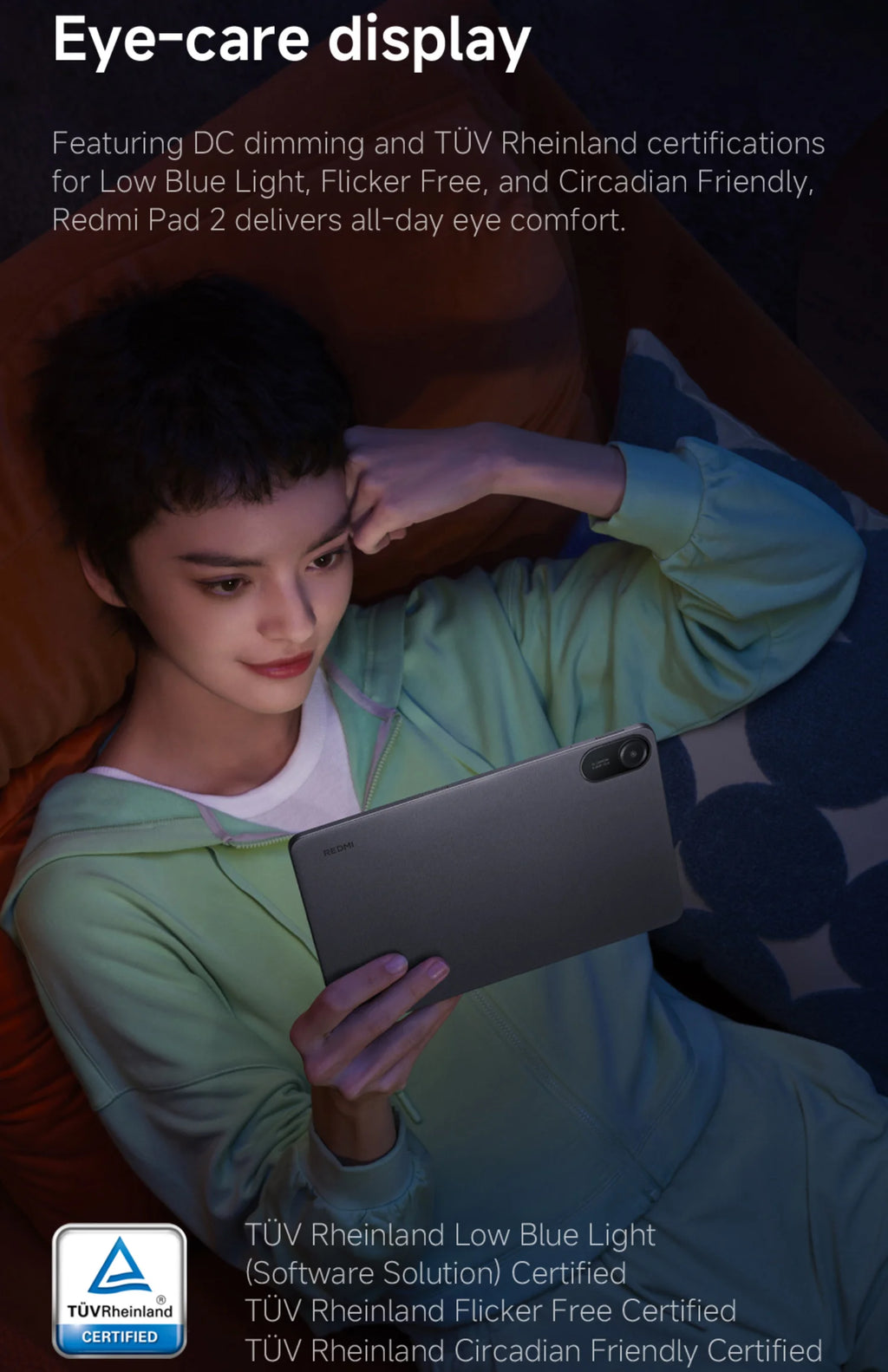 Xiaomi Redmi Pad 2 8+256GB WIFI Global Version MediaTek Helio G100-Ultra HyperOS 2 9000mAh 18W Charging 11" 90Hz 2.5K Display