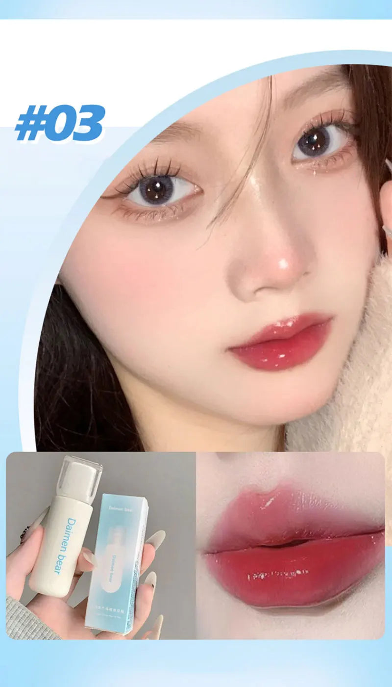 DaiMenBear Blue Oxygen Mirror Lip Gloss pseudo-natural Whitening for autumn and winter girls