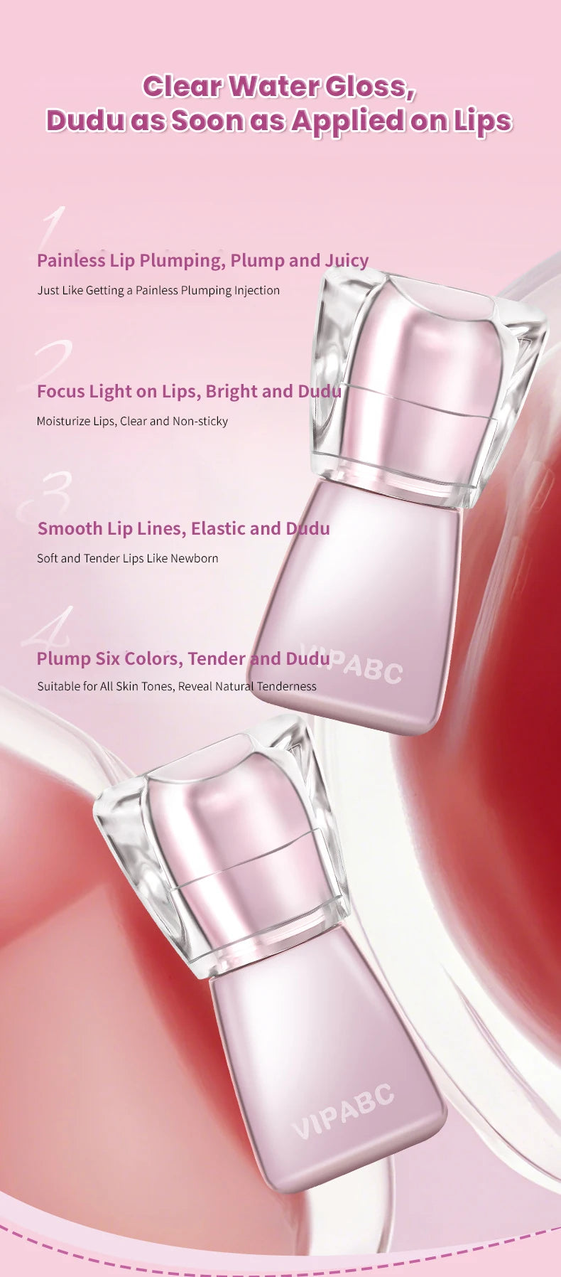 Water Light Crystal Gloss Lip Tint — Autumn/Winter Hydrating Formula, Mirror-Gloss Finish, Youthful Plumping Effect