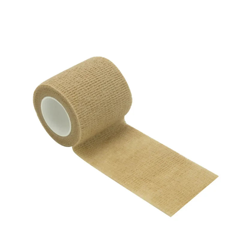 1Roll 2.5/5/10cm*4.8m Gauze motion Bandage Self-adhesive Breathable Elastic Bandages for Sports Fixing Finger Wrist Leg