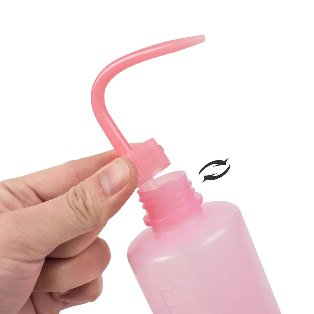 Curved Spout Cleaner Waterproof Eyebrow Remover Bottle Eyelash Extension Makeup Tool Eyelash Cleaning Washing Bottle 250/500ml