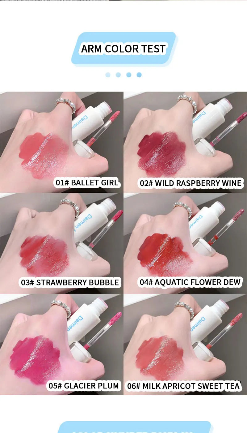 DaiMenBear Blue Oxygen Mirror Lip Gloss pseudo-natural Whitening for autumn and winter girls