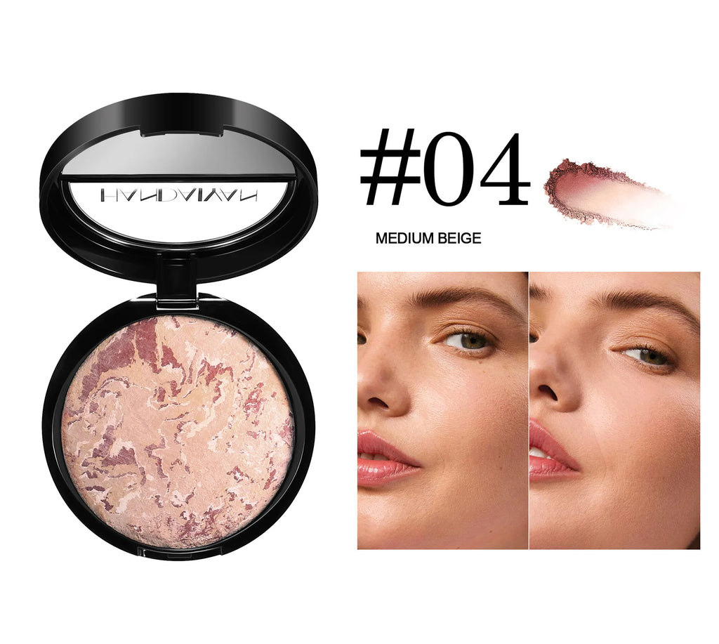 7 Colors Baked Duo Matte Finishing Powder Foundation Compact Waterproof Long Lasting Full Coverage Makeup Base Smooth Skin