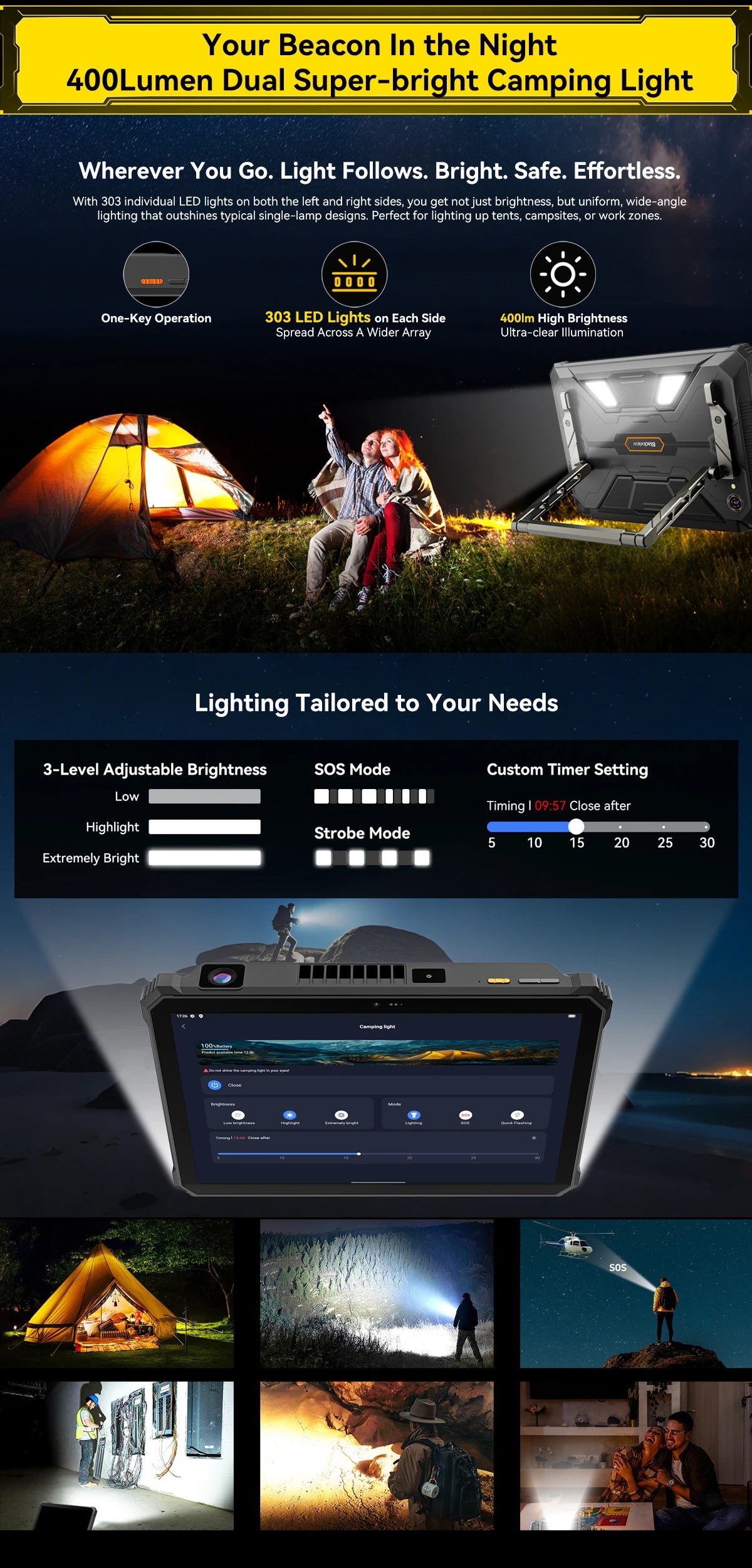 Blackview Active 12 Pro Rugged Tablet Android 15, Dimensity 7300 5G Pad 11 inch Widevine L1 Autofocus Projector, 16GB+ 1TB 30000mAh Tablet Phone 5G Calling