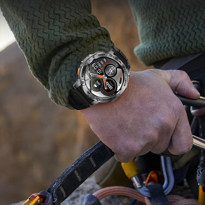 Smart Watch 1.7'' IPS Screen 1400mAh Battery IPX8 Waterproof 120+ Sports SOS LED BT Call Heart Rate Monitor Men Women
