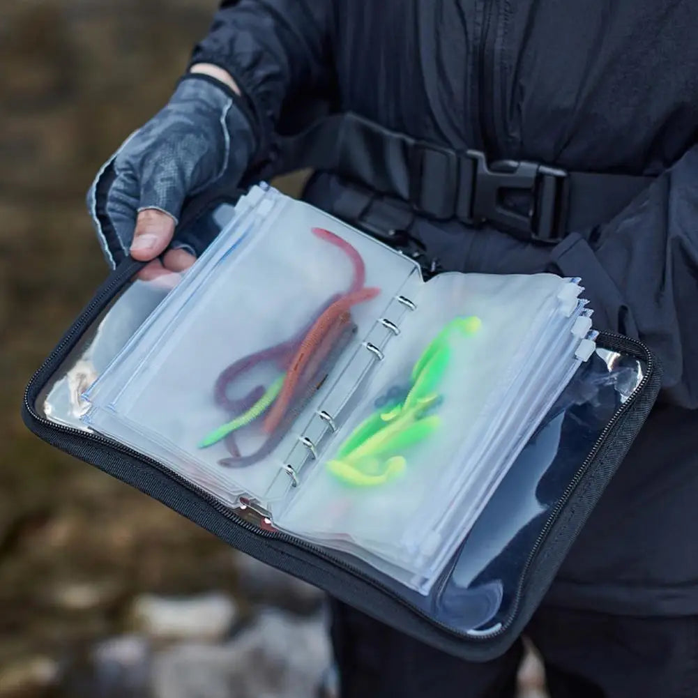 Waterproof PVC Fishing Lure Bag Transparent Fake Bait Storage Case Partitioned Tackle Organizer Pouch For Fishing Accessories