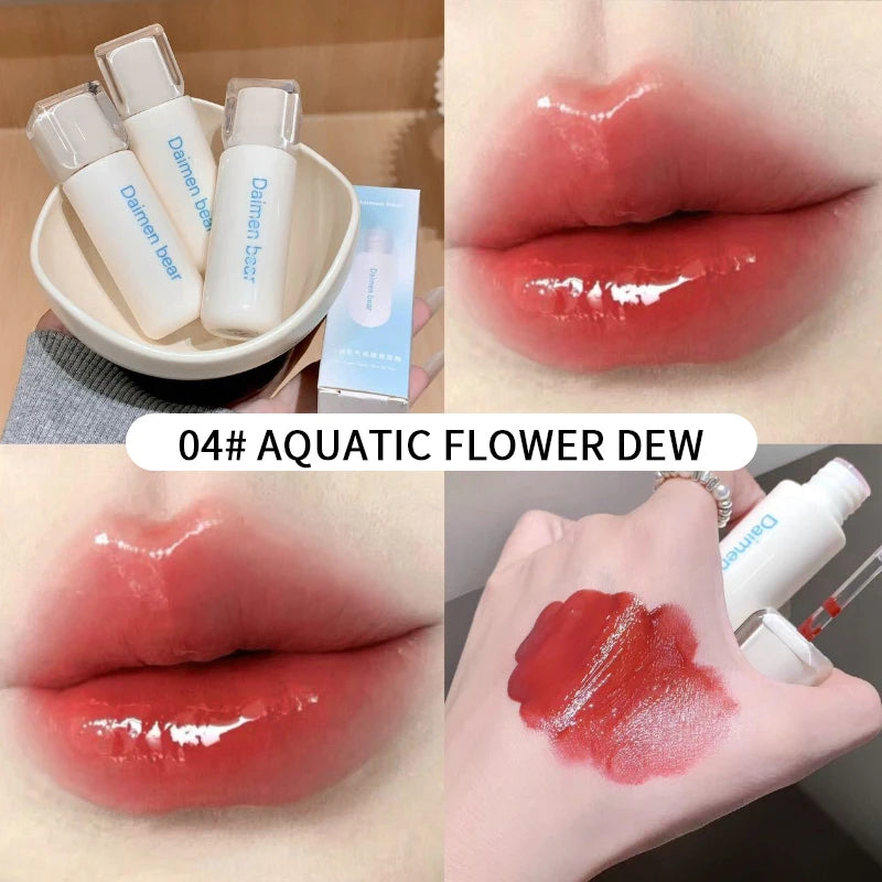 DaiMenBear Blue Oxygen Mirror Lip Gloss pseudo-natural Whitening for autumn and winter girls