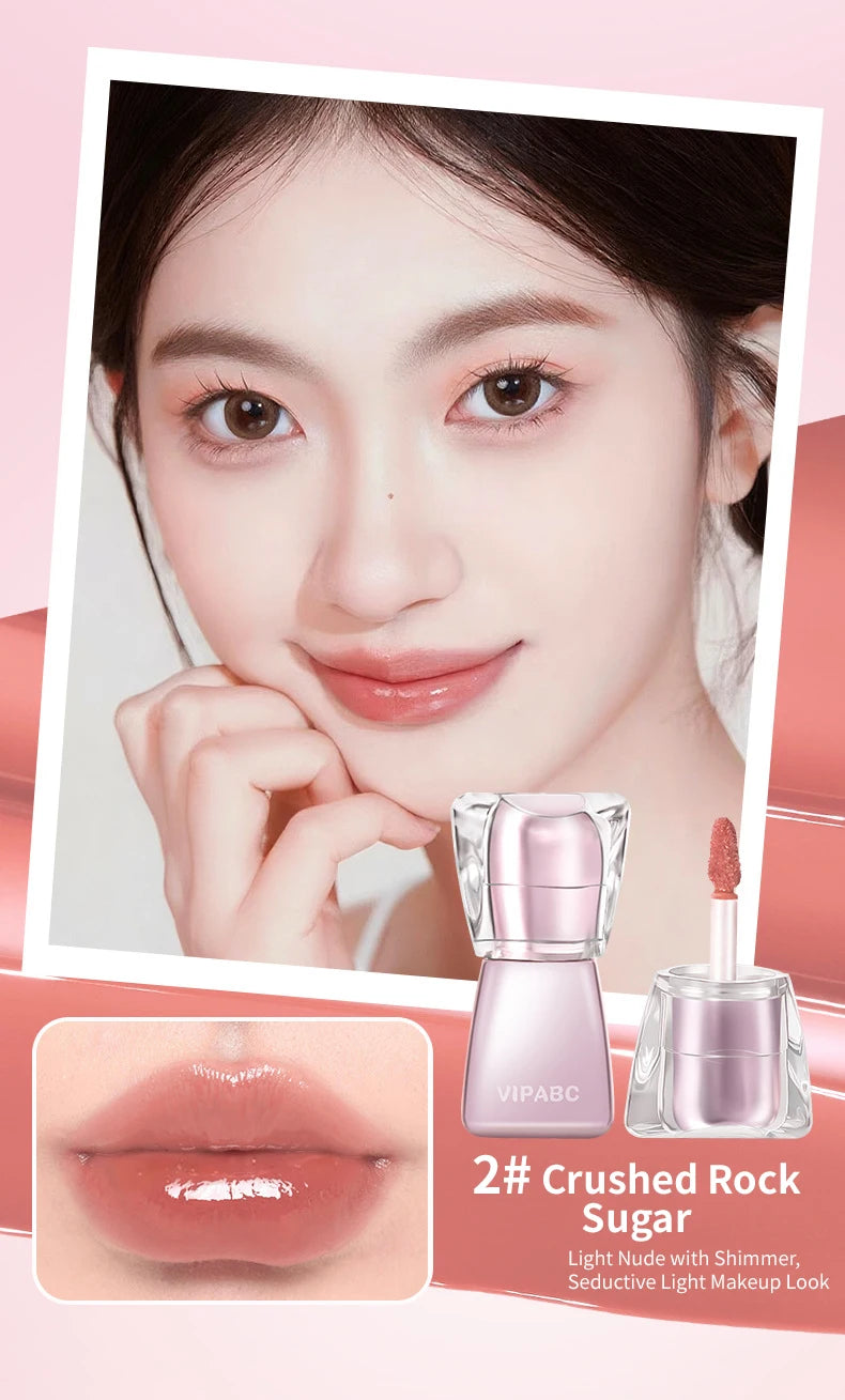 Water Light Crystal Gloss Lip Tint — Autumn/Winter Hydrating Formula, Mirror-Gloss Finish, Youthful Plumping Effect