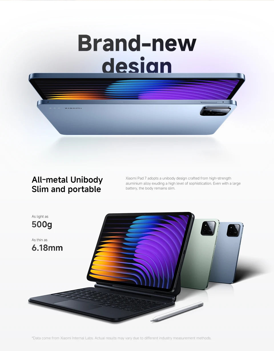 Global Version Xiaomi Pad 7 Tablet PC Snapdragon 7 + Gen 3 11.2 ''3.2K 144Hz Display 8850mAh Big Battery 13MP Real Camera