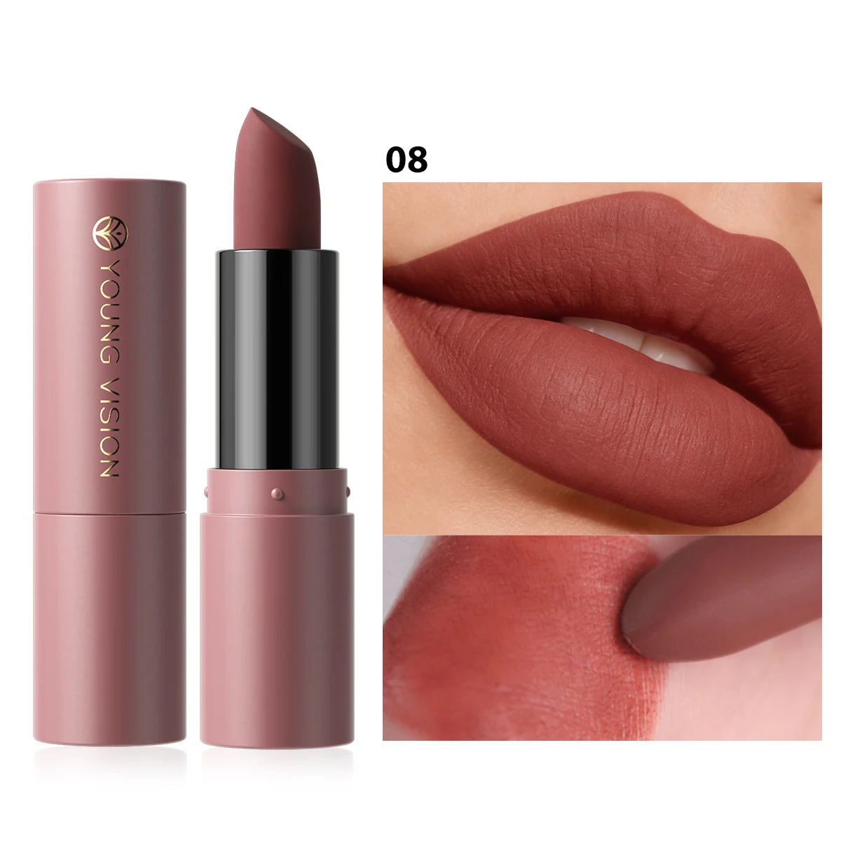 12-Color Matte Velvet Lipstick Long-Lasting Waterproof Non-Stick Cup Does Not Fall Color Lipstick Lipstick