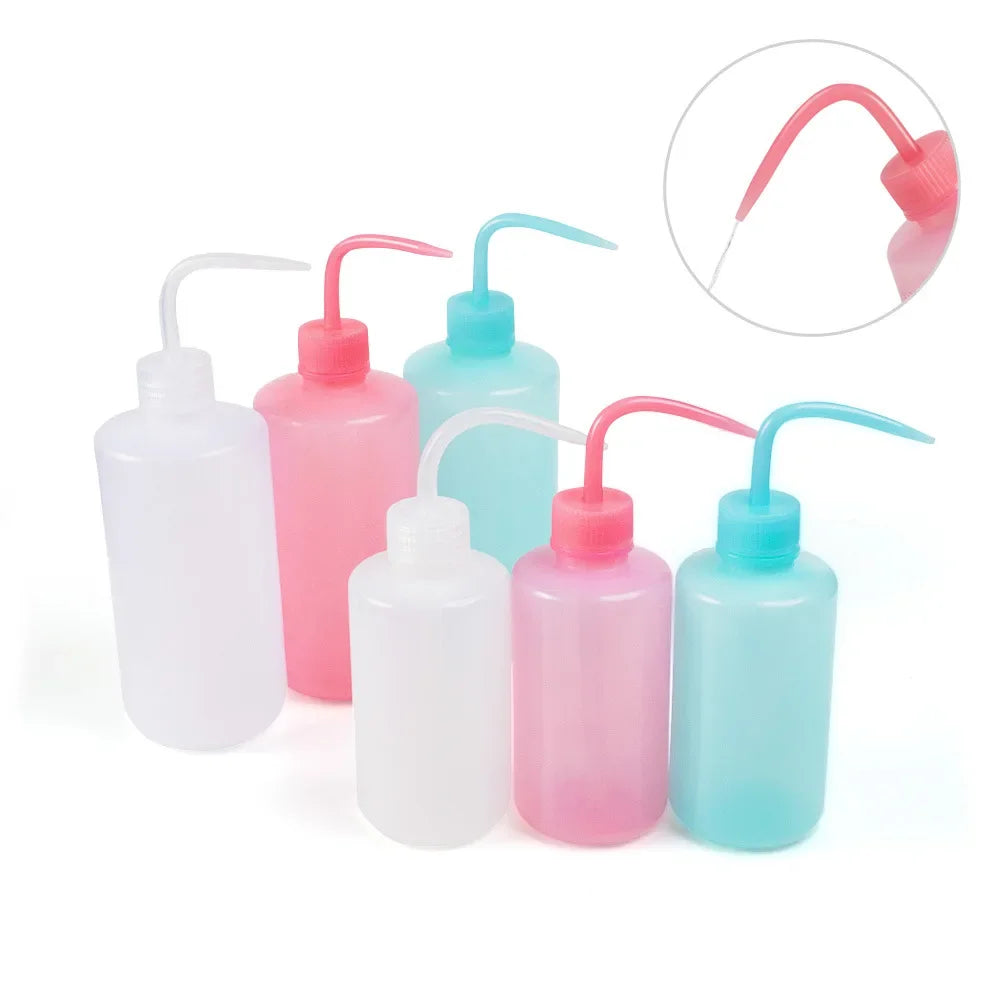 Curved Spout Cleaner Waterproof Eyebrow Remover Bottle Eyelash Extension Makeup Tool Eyelash Cleaning Washing Bottle 250/500ml