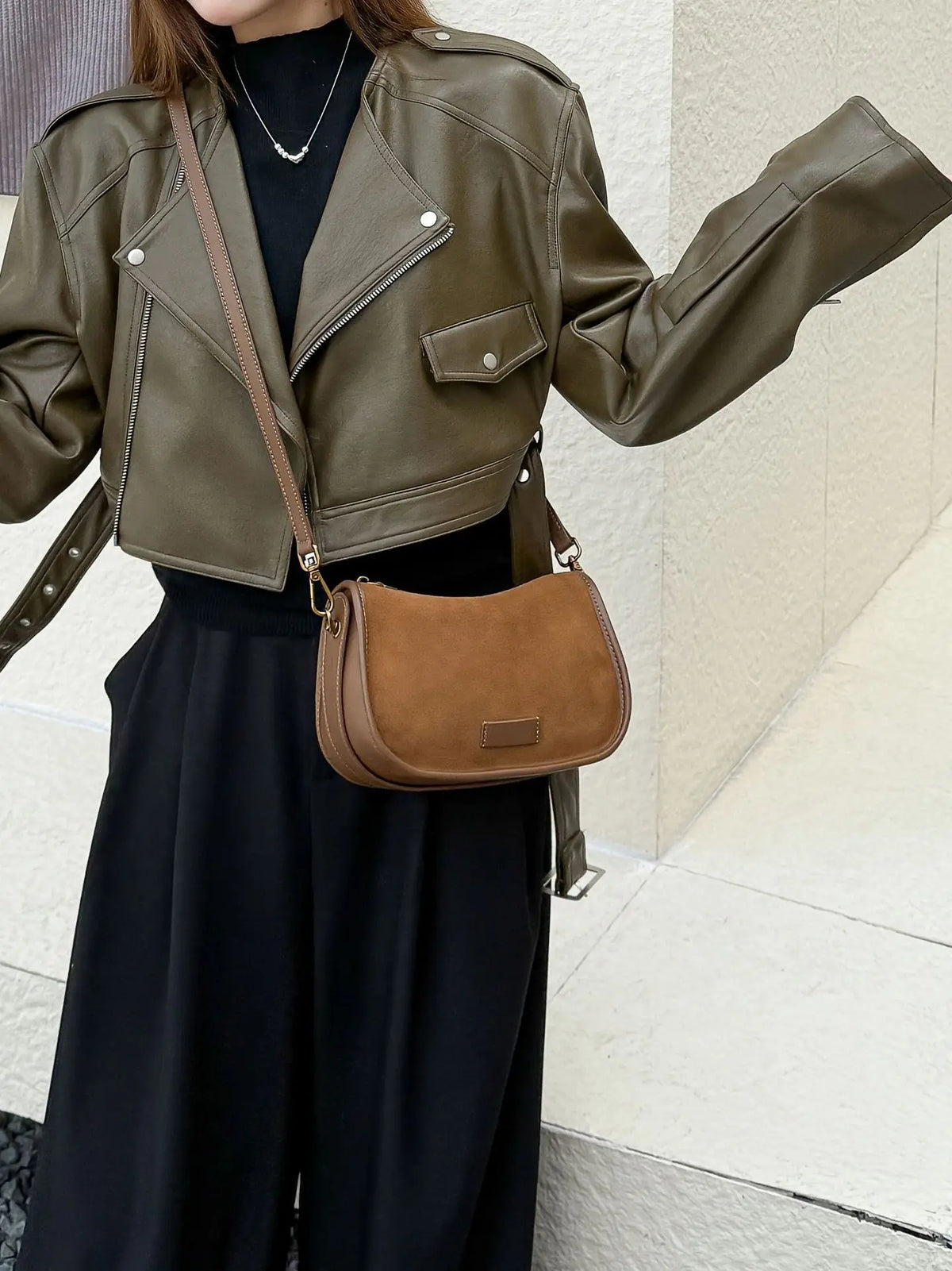 Genuine Matte Cowhide Women's Bag Autumn Winter, Elegant Soft Ladies Handle Bag, Fashion Versatile Shoulder Crossbody Handbag