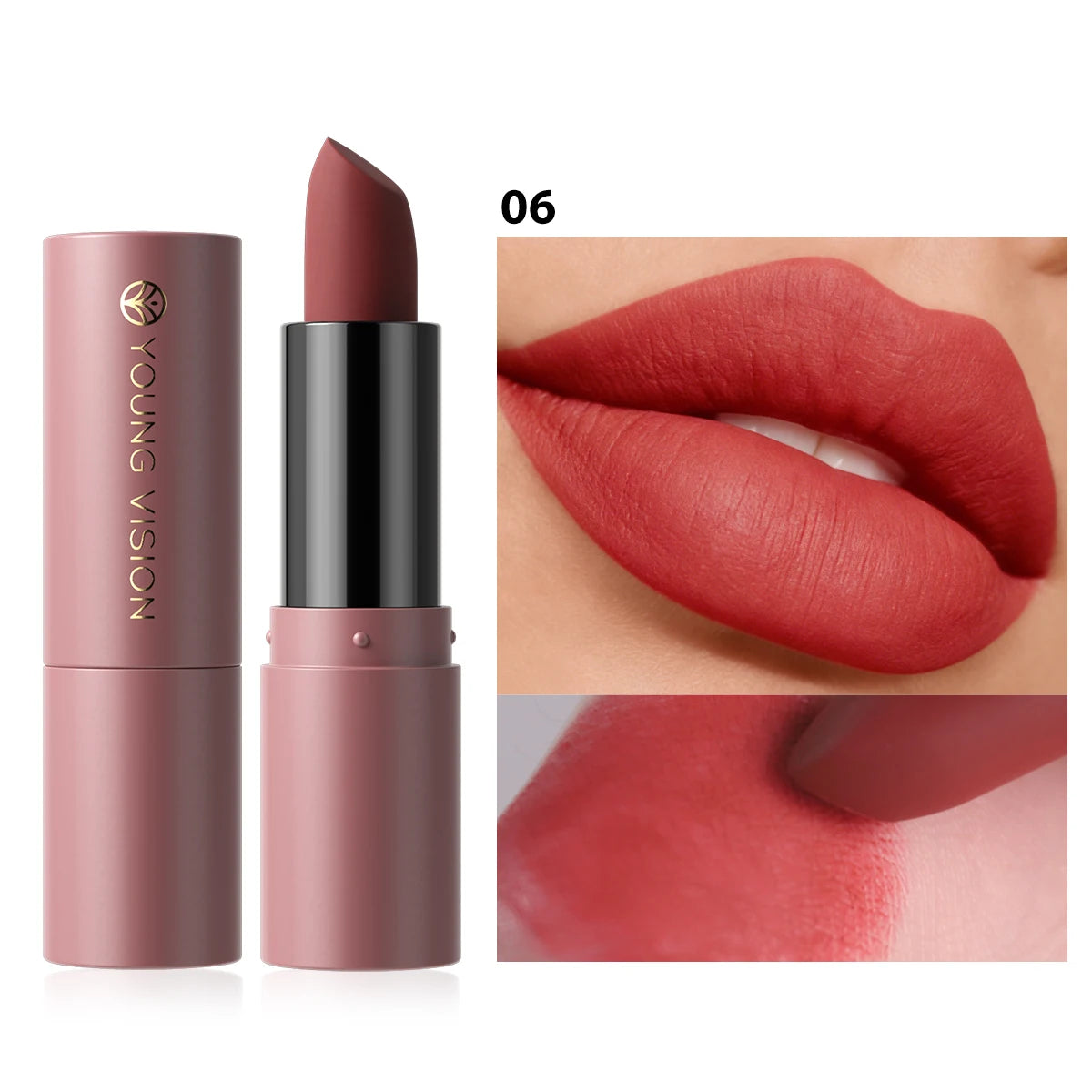 12-Color Matte Velvet Lipstick Long-Lasting Waterproof Non-Stick Cup Does Not Fall Color Lipstick Lipstick