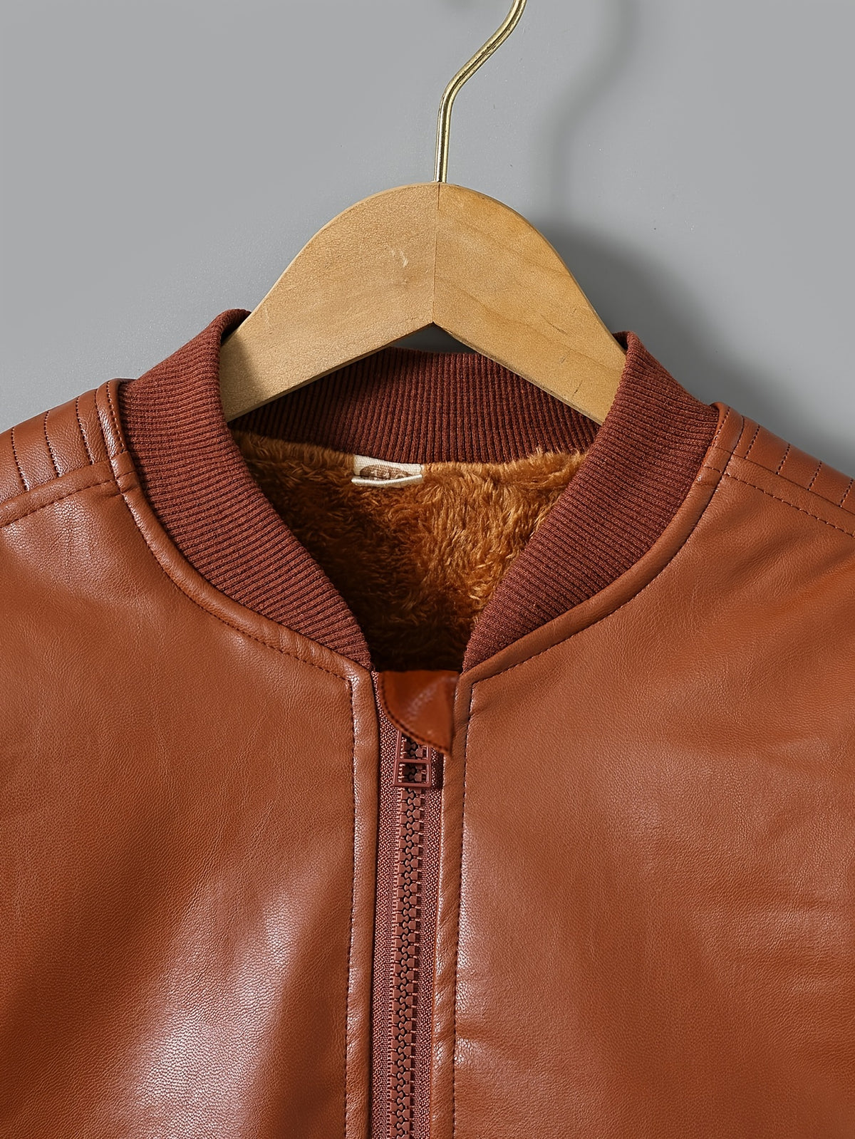 2025 Autumn Winter New Boys' -Lined Zip-Up Jacket