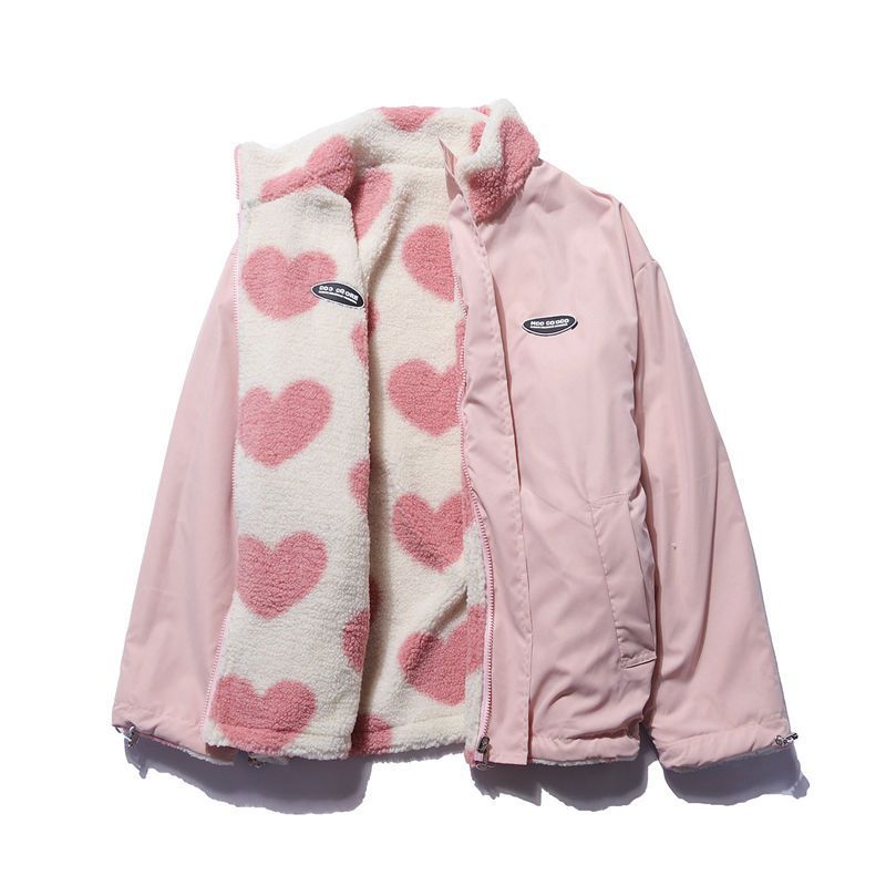 Autumn And Winter Love Lamb Plush Coat Men And Women