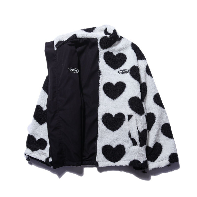 Autumn And Winter Love Lamb Plush Coat Men And Women